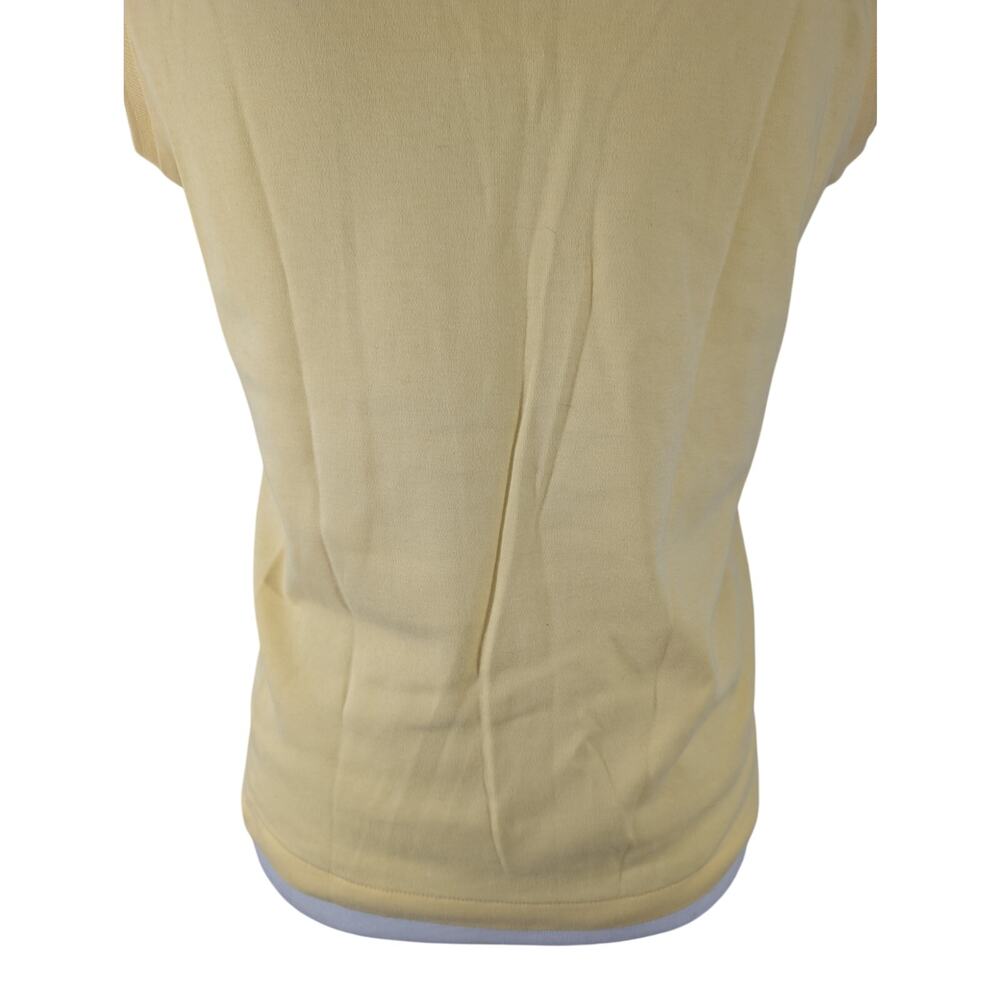 RALPH LAUREN SPORT! LEMON YELLOW CLASSIC SLEEVELESS 3 BUTTON LOGO TOP, SHIRT! S - Picture 8 of 11